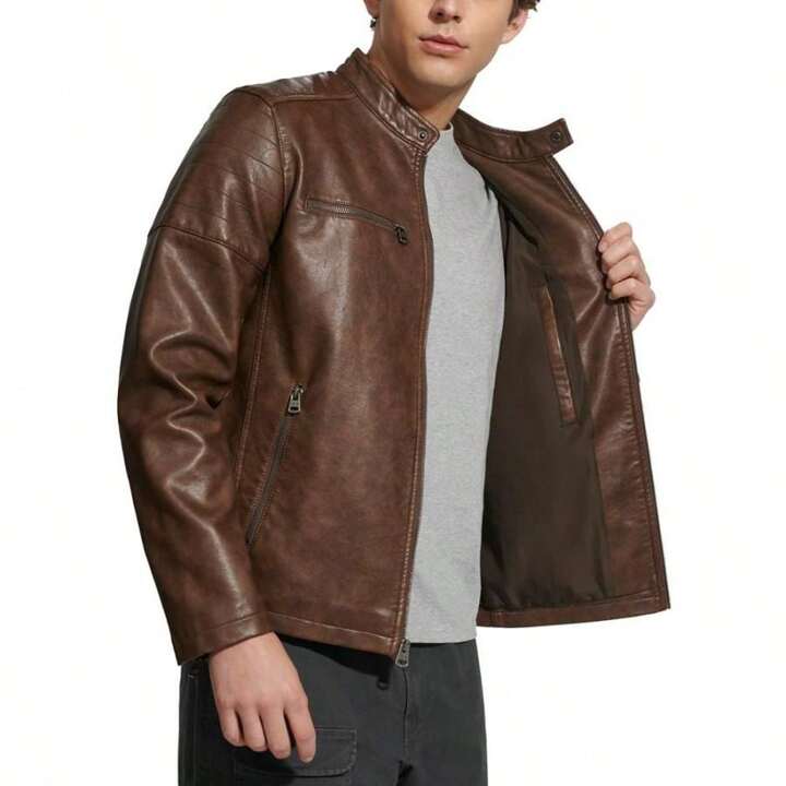 Levi’s Vintage Faux Leather Racer Jacket. Men’s Size