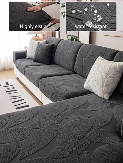 1pc All Season Stretch Sofa Cover, Plush Fleece Anti-Slip Anti-Spill Full Wrap Sofa Seat Cushion Slipcover, Machine Washable Dust-Proof Durable Furniture Protector For L-Shaped Sofa And 1/2/3/4 Seater