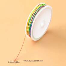 10rolls/Set 10 Colors Nylon Thread Chinese Knotting Cord Mixed Color Random DIY Solid Thread
