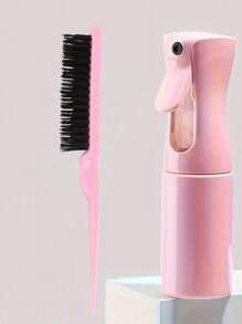 Set de 2 piezas que incluye un cepillo de peluquería y una regadera con botella de spray de 200ml para cepillar el cabello, definir los rizos, separar y desenredar.,herramientas para el cabello