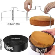 3 Pieces Of Spring-Lock Cake Pans (5 Inches/7 Inches/9 Inches), Detachable Bottom Baking Cake Molds, Loose-Bottom Baking Pan, Non-Stick Cheesecake Pan, Leak-Proof Round Cake Baking Pan, Oven Accessories, Baking Tools, Kitchen Accessories - Black - View 4