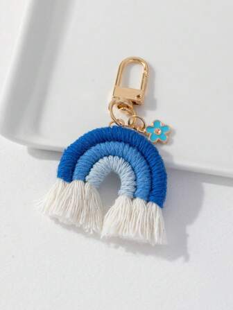 1pc Cute Rainbow Flower Handbag Pendant Back To School Supplies Gifts For Teachers