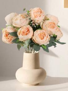 14 Heads Vintage Peonies Artificial Flowers Bouquets Big Purple Fake Silk Peonies 16.9inch Faux Peonies With Stem For Wedding Centerpieces For Table Home Decor Bride Bouquet Floral Arrangement, Gift For Mom Outdoor Decor - Rượu sâm banh - Xem 6