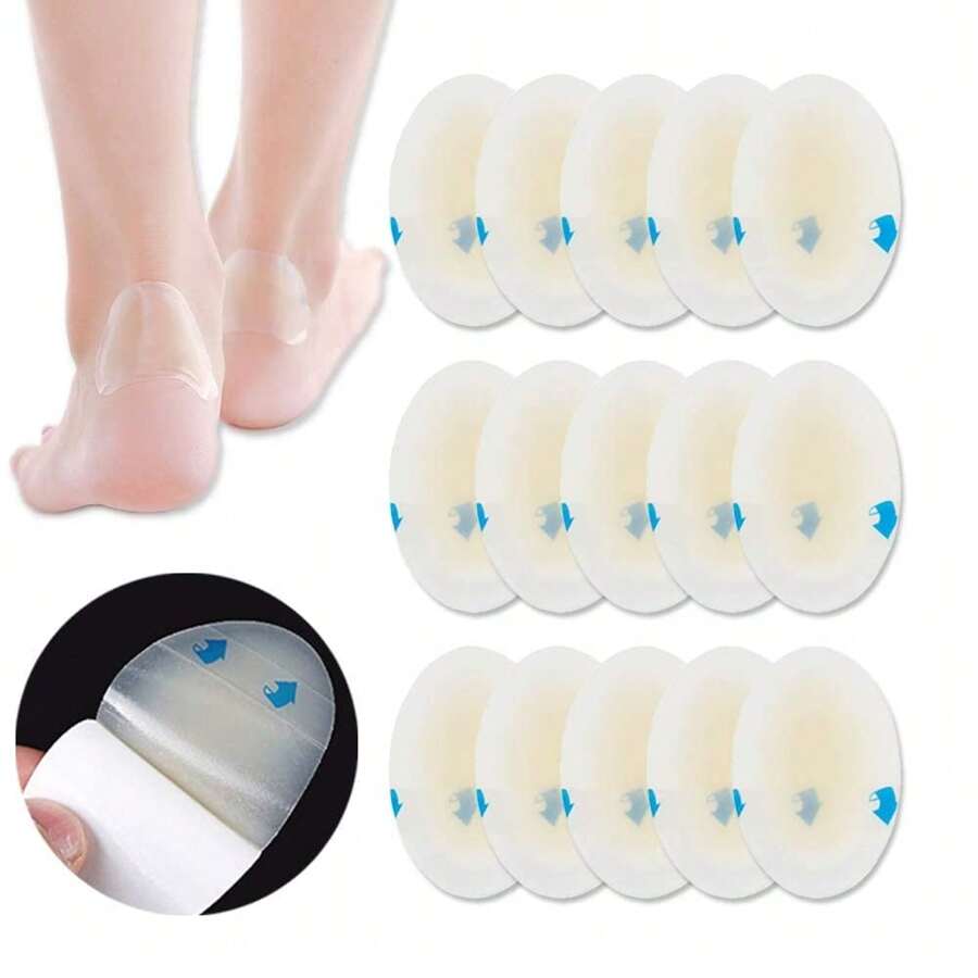 Blister Bandages, Blister Pads (15PCS) Gel Blister Cushions, Blister Pads, Hydrocolloid Seal Adhesive Bandages For Fingers, Toes, Heel Blister Prevention & Recovery, Waterproof, Ultra-Thin