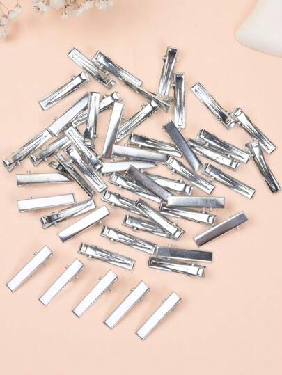 50件套金银金属DIY鳄鱼夹发夹，专为女孩设计！这些百搭发夹非常适合日常佩戴，为任何造型增添一抹魅力。夏季、开学季皆宜。