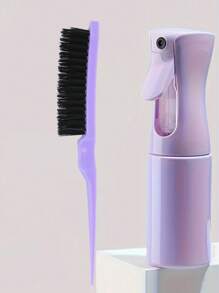 Set de 2 piezas que incluye un cepillo de peluquería y una regadera con botella de spray de 200ml para cepillar el cabello, definir los rizos, separar y desenredar.,herramientas para el cabello