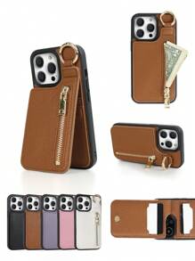 1 Stylish PU Leather Phone Case With Multiple Card Slots And Holder Compatible With Apple IPhone 15 14 13 12 11 Pro Max Galaxy S21 Plus S21 Ultra S22 S23 S24 A14 A15 A24 A34 A35 A53 A54 A55 A73 Note20 20 Ultra