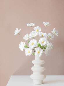 4Pcs Artificial Flower Bouquet, For Home Decor Accessories Arrangement DIY Wedding Photo Props Fake Plants - 白色 - 查看 2