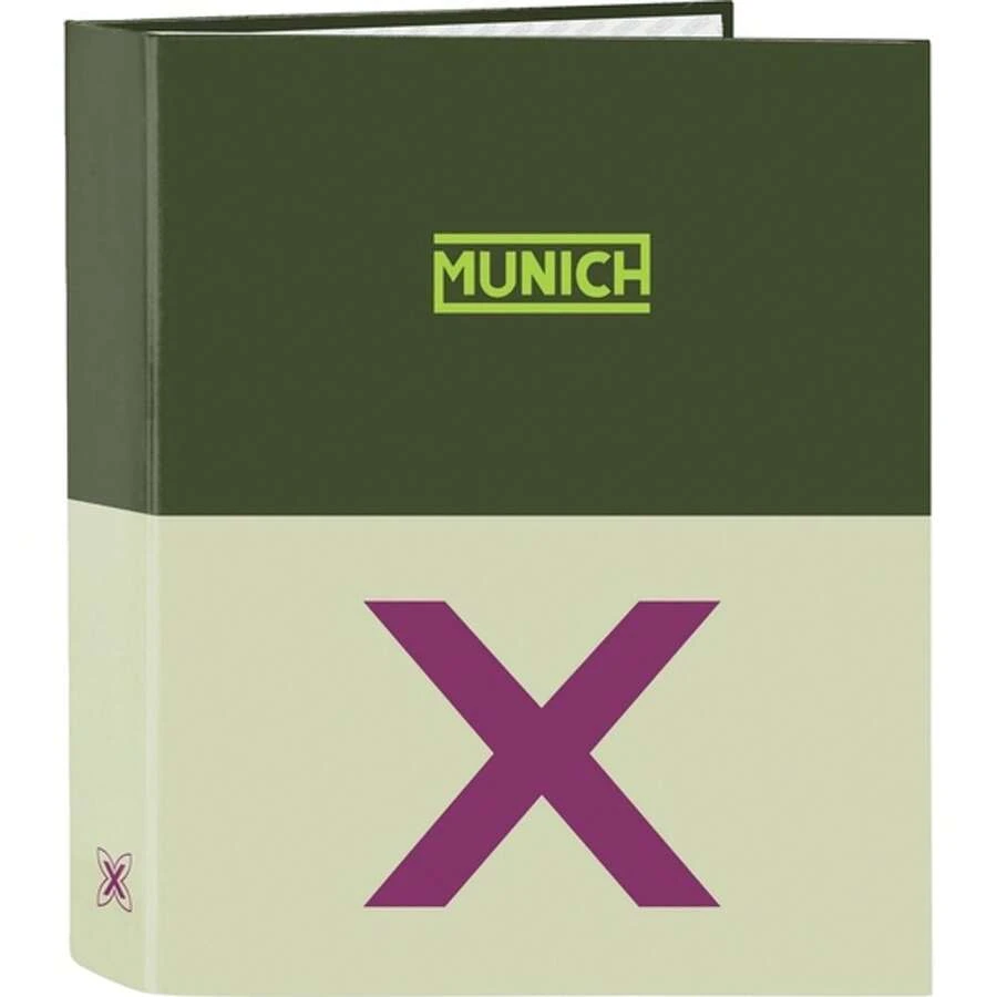 4 RING BINDER 35MM WIDE SPINE MUNICH "BRIGHT KHAKI" - Officially Licensed Ring Binder - Exclusive Design - Ideal For Daily Use - Durable Material - Compatible With A4 Sheets - 彩色 - 查看 1