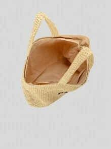 Fashion Large Capacity Straw Tote Bag Designer Letters Women Handbags Handamde Woven Summer Beach Bag Casual Bali Big Purse 2024