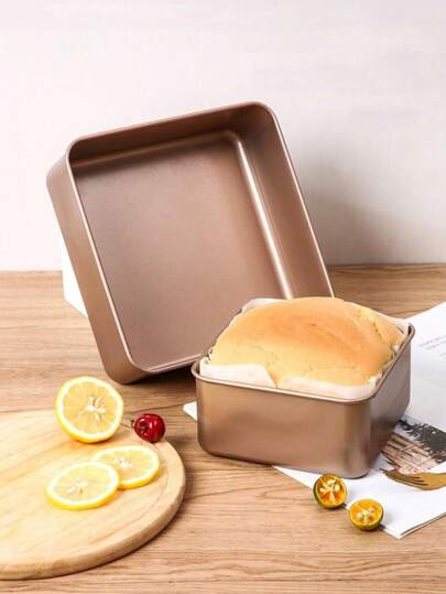 1 件复古蛋糕模具 6 英寸/8 英寸不粘方形，适用于水浴和电烤箱，带油纸，适合家庭使用