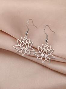 1雙女性個性化不銹鋼蓮花耳環 - 個性系列 - 查看 4