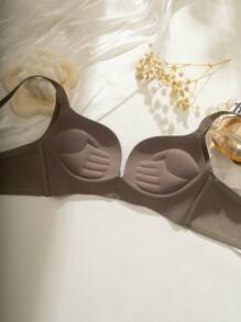Women's Super Enhancing Push-Up Bra, Small Cup Designed For Bigger Bust Effect - Brown - View 6
