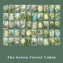 1 Book 100 Sheets/32 Book 3200 Sheets Vintage Style Lost Ruins Series MINI Material Paper Book Aesthetic Phone Case Handmade Hand Account Decorative Design Paper School Stationery Supplies,School Supplies,Back To School