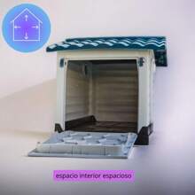 Casa para Perro Raza Mediano Q Perron con doble entrada - Azul - Ver 9