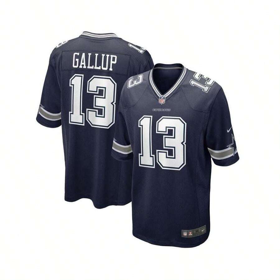 Men's Michael Gallup Navy  Game Jersey - Navy - View 1