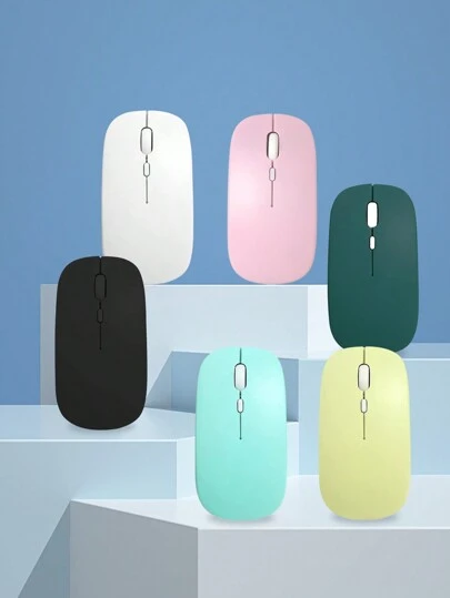 JMMO Wireless Bluetooth Mouse For Computer Office, Gaming, IPad, Tablet, Laptop, With Battery, Silent & Solid Colored Macaron Wireless Mouse