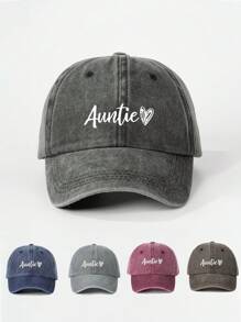 1入女式印花阿姨愛棒球帽，防曬休閒帽，可調節，適合春秋季旅行/海灘度假/男士遮陽帽/Y2K風青年帽，洗水手感 - 印刷 - 查看 8