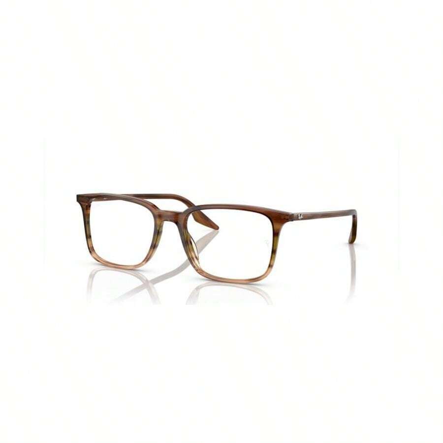 Ray-Ban 男女通用眼镜,RB5421 - 條紋棕色和綠色 - 查看 1