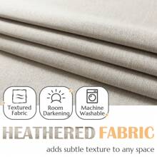 Kitchen Curtains Linen Textured Tier Curtains Rod Pocket Flax Linen Look Tiers Curtains For Living Room Farmhouse Cafe Curtains Window Treatments Room Darkening 2 Panels - 米色 - 查看 4