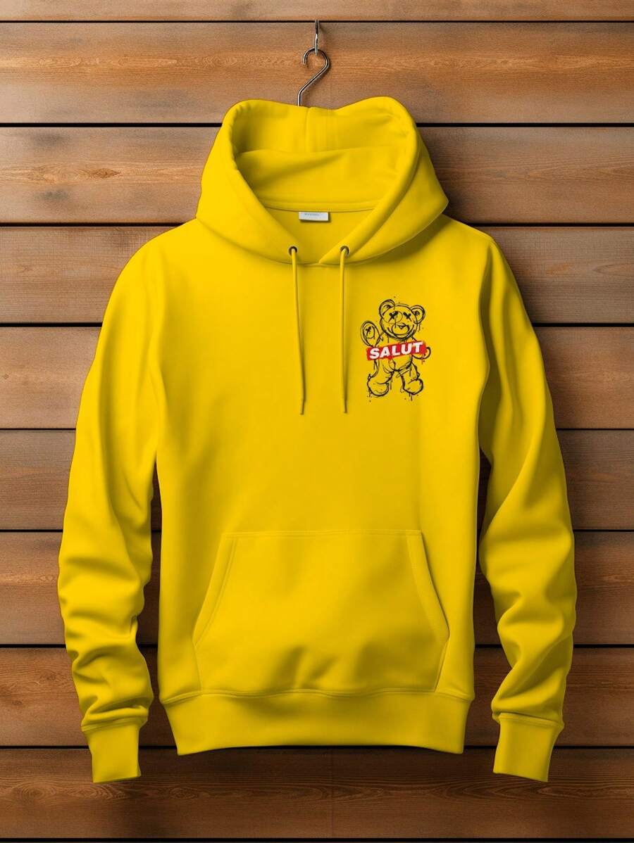 Men Sweatshirts - 黃色 - 查看 1