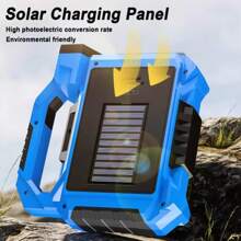 Linterna Portátil Solar Bright Light Work Super Brig, Pila para cargar Celular - Azul - Ver 4