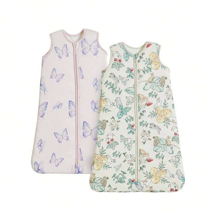Light Baby Sleep Sack For Spring Summer Autumn Stretchy Sleepsack Silky Comfort Buttery Soft Swaddle Transition Sleeping Bag 2 Way Safe Zippers Baby Wearable Blanket For 0 3 6 12 18 24 Months 0.5 TOG ...
