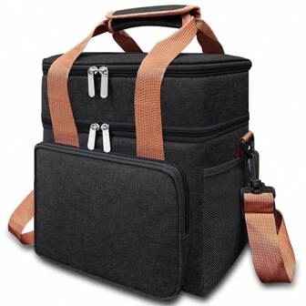1 pièce Sac isotherme carré épaissi à grande capacité. Sac de pique-nique isotherme portatif. Sac fraîcheur pour le déjeuner extérieur. Sacs d'été extérieurs pour la nourriture, les pique-niques et le camping. Rentrée scolaire