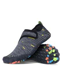Valentine's Day Men's Women's Water Shoes, Festival Gift Quick-Dry Aqua Socks, Slip-On Amphibious Trail Shoes, Comfort Fit For Hiking, Swimming, Outdoor Activity - 灰色 - 查看 4