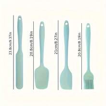 Bộ Làm Bánh Silicon 4 Món - Thìa Và Bàn Chải Dầu Chống Dính, Chịu Nhiệt - Dụng Cụ Nhà Bếp Linh Hoạt Để Trang Trí Và Nấu Bánh - Nhiều màu - Xem 8