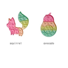 2/3/6 Pcs Pop Fidget Toys Set, Silicone Rainbow Popper Fidget Set, Birthday Gifts, Easter Basket Stuffers, Christmas Gifts,Autism Learning French Popits Push Pop Bubble Popping Sensory Toy For Kids