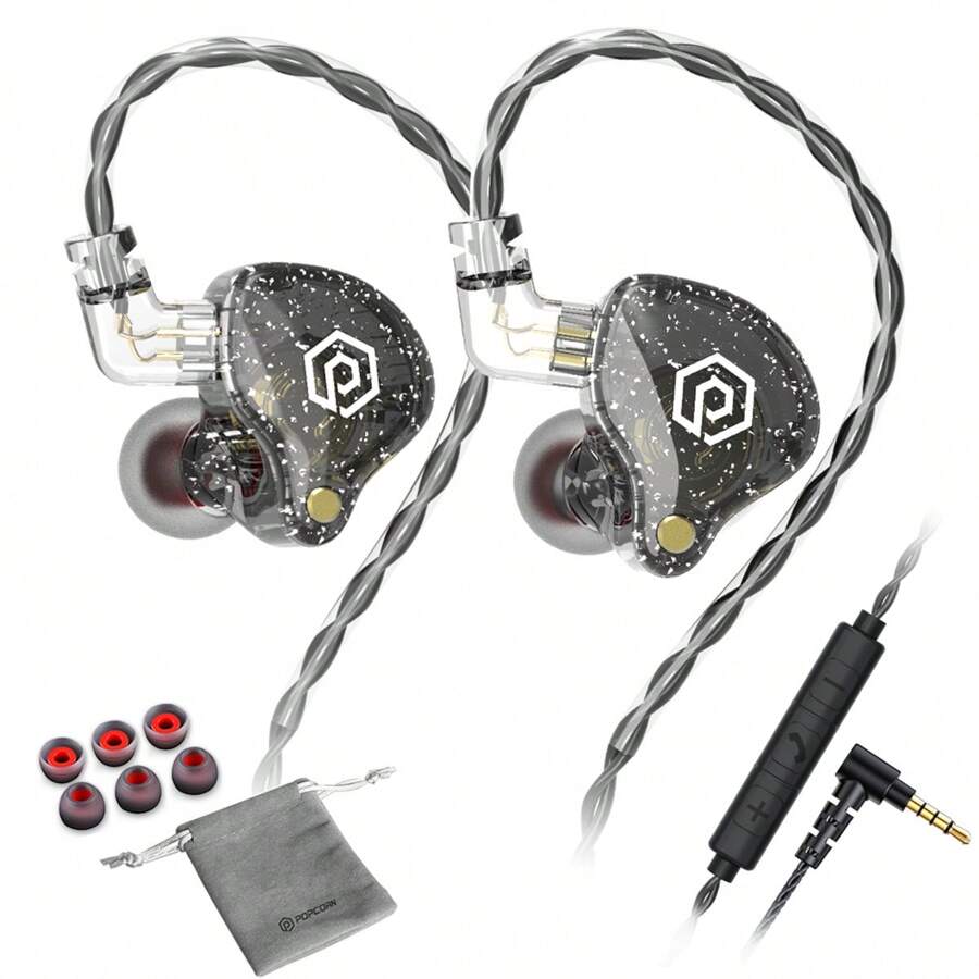 Audífonos Intraurales Popcorn Bass X8 Pro In-ear Gamer Con Micrófono - Negro - Ver 1