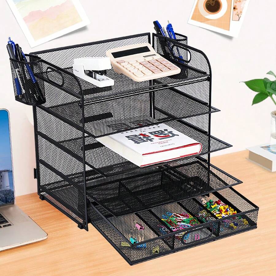 File Trays Back To School - Black 5 Layers - View 1