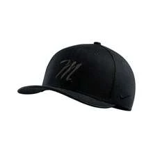 Nike Men's Ole Miss Rebels Triple Black Classic99 Performance Flex Hat - Black - View 1