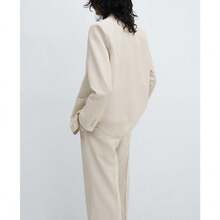 Mango Women's Pockets Suit Blazer - Green - View 10