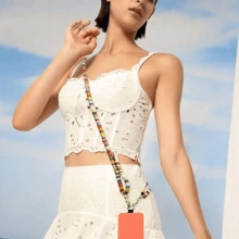 手工製作的手機掛繩，多色可調式掛繩袋，手機配件繩 - 多彩手機繩 - 查看 4