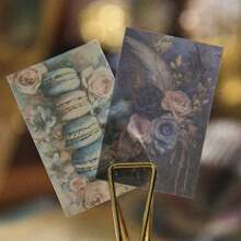 1 Book 100 Sheets/32 Book 3200 Sheets Vintage Style Lost Ruins Series MINI Material Paper Book Aesthetic Phone Case Handmade Hand Account Decorative Design Paper School Stationery Supplies,School Supplies,Back To School