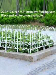 12/24 Chiếc Hàng Rào Biên Giới Trang Trí Sân Vườn, Hàng Rào Viền Nhựa Sân Vườn Ngoài Trời, Viền Thực Vật, Hàng Rào Viền Bãi Cỏ Phần Rào Cản - màu đen - Xem 2
