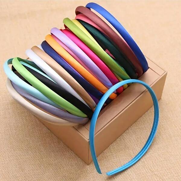 10/20/30pcs Random Color Matte Candy-Colored Headband, Minimalist Non-Slip Narrow Hair Hoop Hair Accessories,Hairband,Hair Hoop Headbands