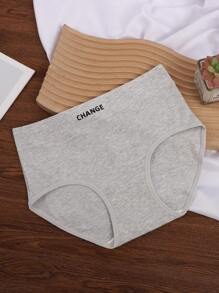 Set de 6 bragas diarias para mujer, cómodas y suaves, con estampado de letras coloridas