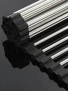 1入摺疊不銹鋼碗架，廚房水槽蔬菜篩，大號可摺疊瀝乾架，隔熱墊，多功能排水架，蔬菜清潔墊和隔熱墊 - 增強您的廚房實用性 - 彩色 - 查看 8