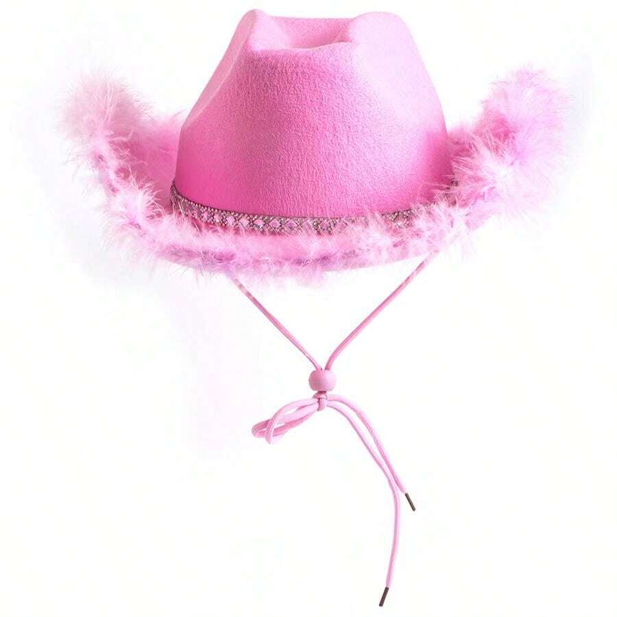 Cappelli Da Cowboy Per Feste - Pack 10 Pezzi Rosa Stile Western - Foto 3