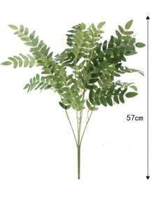 3 Bundles Artificial Greenery Fake Plants Stems Spring Faux Shrub Bushes Silk Locust Green Leaf Bouquet For Floral Arrangement Home Wedding Party Garden Farmhouse Centerpiece For Wedding Decoration, Valentine'S Day Decor, Birthday Decor, Anniversary Decor, Holiday Decor, Graduation Decoration, Party Decor Supplies - 綠色 - 查看 2