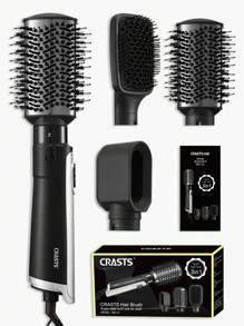 CRASTS Star 3-In-1 Hair Styling Tool For Straightening, Curling & Blow Drying, Creating Big Waves & Volumizing Hair Roots, Classic Black & Silver Hair Styler MD-21, Suitable For Home Or Travel Hair Styling - EU F Type Plug(220-240V) - View 11