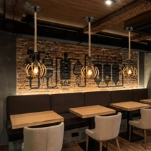 American Country Style Retro Pendant Light, Creative Personality Rustic Hanging Lamp With  Rope And Iron, Single Head Pumpkin-Shaped Ceiling Light For Dining Room, Bedroom, Study, Bulb Not Included