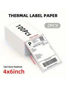 500/1000 Sheets Of 4''x6'' Thermal Label Paper, White Shipping Labels, For Thermal Label Printers, Logistics Labels 100x150mm, 100 Labels Per Stack - White - View 13