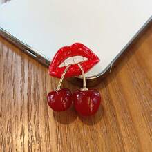Broșă cu buze roșii cireșe distractive, noutate, fată, pin, cataramă antiderapantă, accesorii pentru geantă, îmbrăcăminte, broșă, rochie, decorare, Ziua Îndrăgostiților, accesorii pentru rochie, pin pentru haine, farmecul geantă de școală