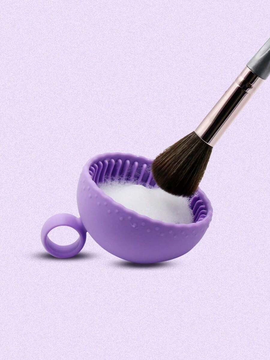 1pc Silicone Bowl For Cleaning, Creative Dango-Shaped Makeup Brush Cleaner, Suitable For Cleaning Small Jewelry And Makeup Brushes - Multicolor - View 1