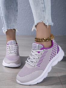 1 par Zapatos deportivos para mujer para exteriores, zapatillas de running con malla transpirable, zapatos atléticos casuales cómodos, entrenadores ligeros antideslizantes