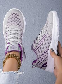 1 par Zapatos deportivos para mujer para exteriores, zapatillas de running con malla transpirable, zapatos atléticos casuales cómodos, entrenadores ligeros antideslizantes